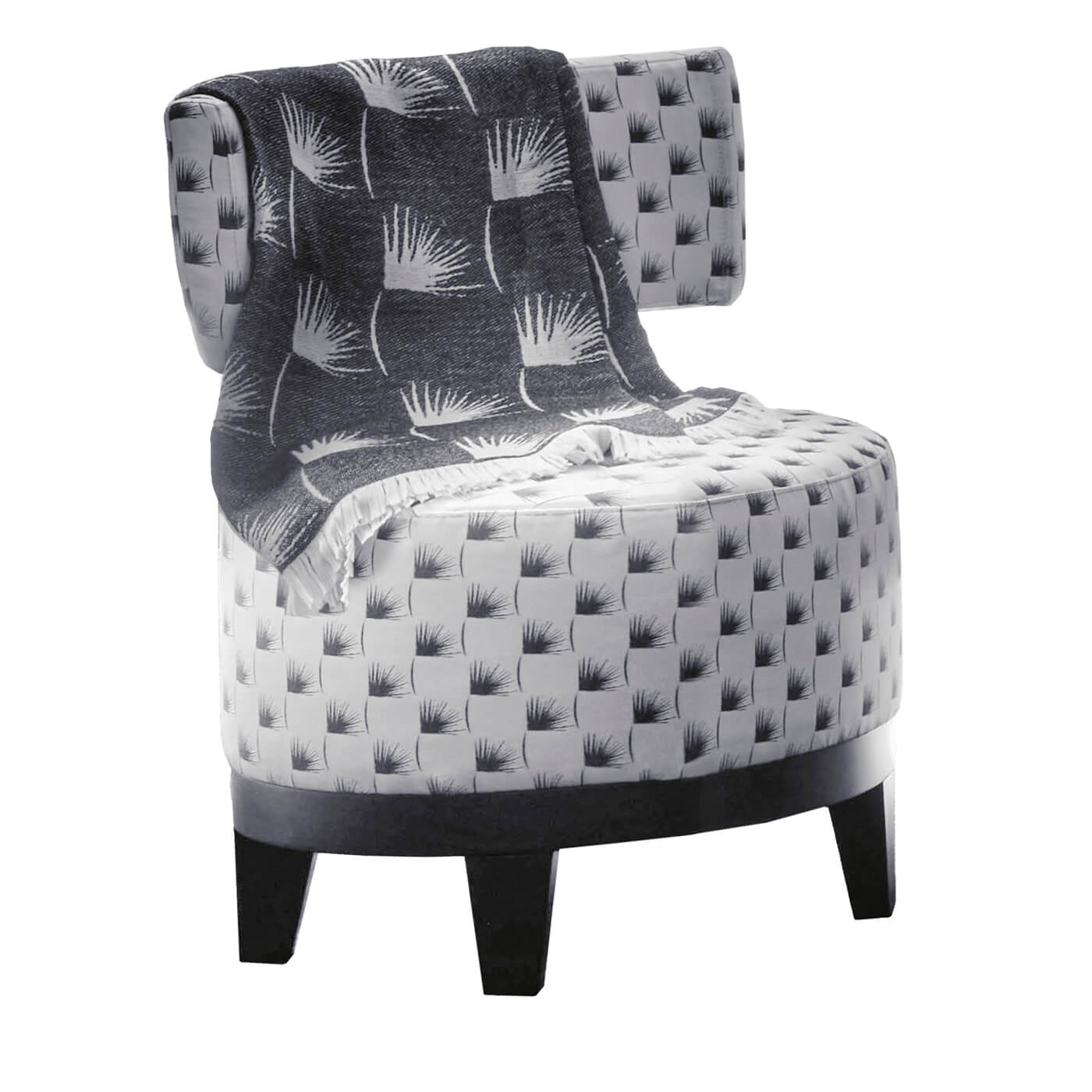 Charles K Black White Armchair