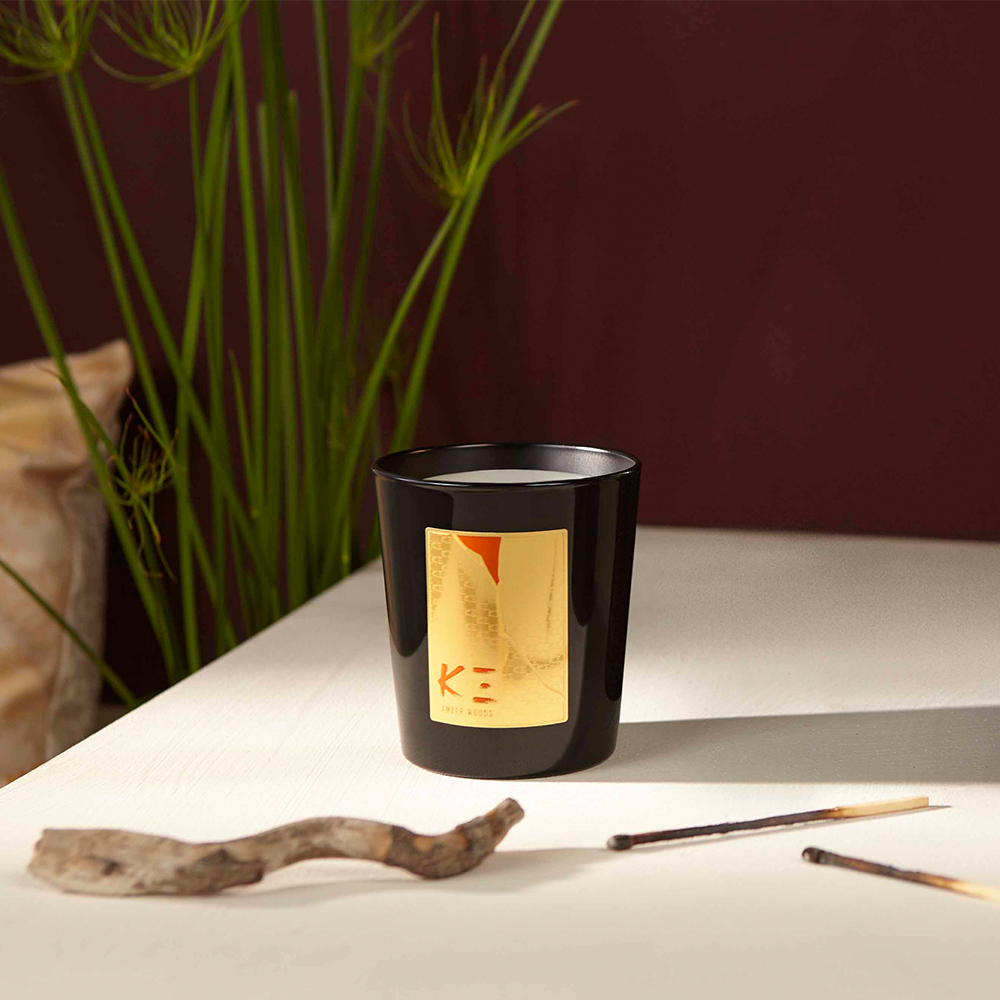 K-3 AMBER WOOD Scented Candle - K三
