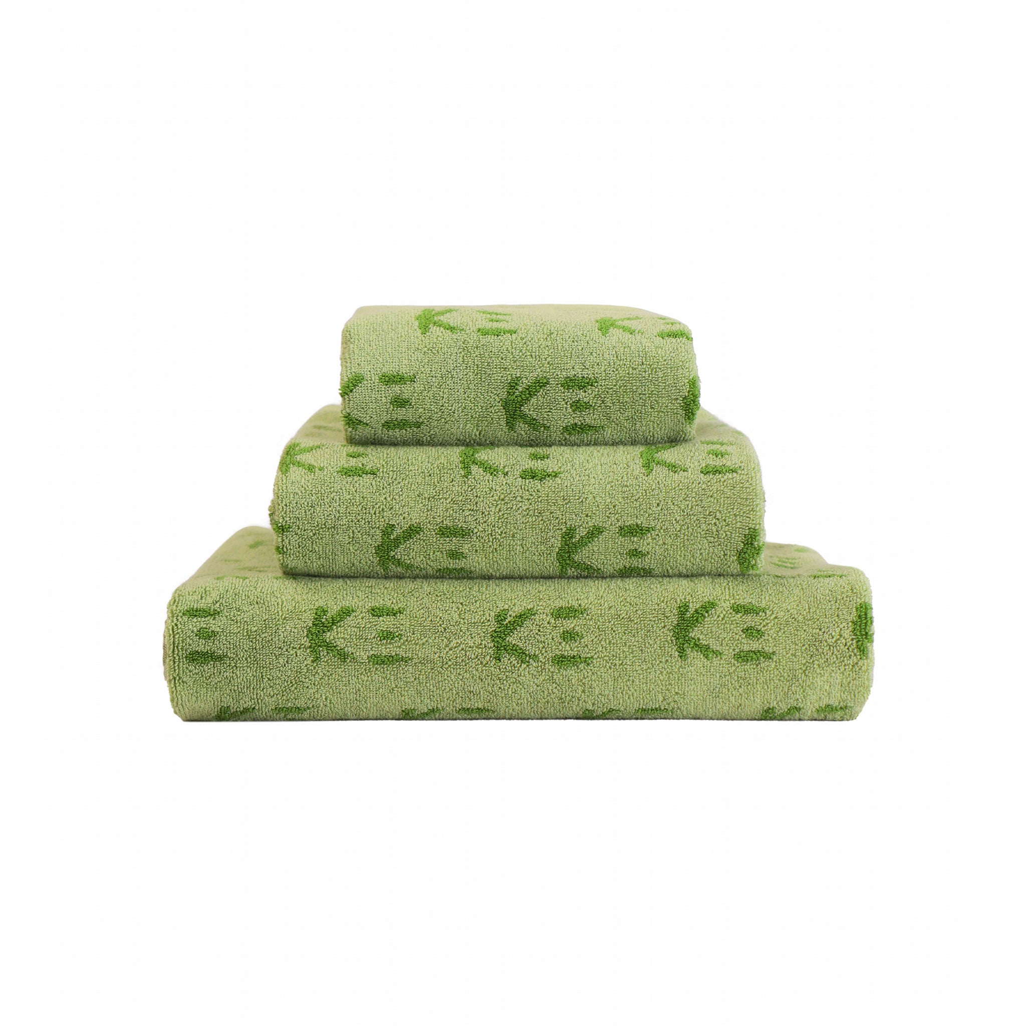 K3 LOGO Bath Towel Green - K三